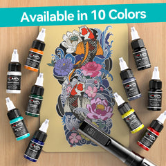 Encre de tatouage 10 couleurs Set 15ml CNC