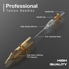 Rhein Tattoo Needle Cartridges Round Shader RS 20PCS